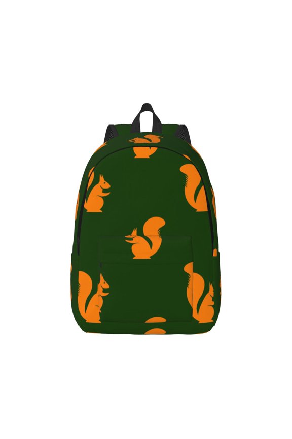 Bold Squirrel Silhouettes Pattern Canvas College Laptop Backpack,Travel Daypack,Durable Rucksack Travel Notebook Bag School Backpack Book Bag for Men Women-Medium
