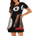 thumbnail image 1 of Rateoe Books1 Print Women’s Nightdress – Cozy Cotton Short-sleeved Sleep Shirt, Loose-Fit Sleepwear, Perfect for Relaxing and Sleeping, 1 of 6