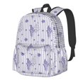 thumbnail image 1 of Rateoe Bouquet and Lavender Flowers Pattern Student Backpack,Backpack for School,Lightweight Bag,Travel Backpack,Outdoor Backpack,Large Capacity Backpack, 1 of 8