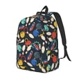 thumbnail image 1 of Rateoe Bowling Ball Pattern Durable Canvas Backpack for Men & Women – Stylish & Lightweight – Adjustable Straps, Multiple Pockets – Fits 15-17 Inch LaptopsMedium, 1 of 5