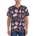 thumbnail image 1 of Rateoe Breast Cancer Awareness1 Pattern Men’s Baseball Short Sleeve Polo Shirt, Midweight Men's Shirt Golf Shirt Polo Shirts Quick Dry Short-XX-Large, 1 of 7