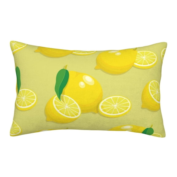 Rateoe Bright Lemons Pattern Pillow Covers with Invisible Zipper(Pillows are not Included) Standard Pillowcases-14"x20"