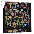 thumbnail image 1 of Rateoe Bright Mushrooms Shower Curtain - Fancy Bathroom Shower Curtain Sets - Waterproof Shower Curtain with Hooks with 12 Plastic Hooks 72x72 Inches, 1 of 5
