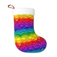 thumbnail image 1 of Rateoe Bright Rainbow Print Christmas Stockings,18 Inch Large Christmas Stockings Decoration Ornaments for Holiday Home Fireplace Indoors, 1 of 7