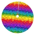 thumbnail image 1 of Rateoe Bright Rainbow Print Christmas Tree Skirt 36" for Xmas Holiday New Year Party Circle Tree Mat Ornaments Decoration, 1 of 7