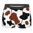 thumbnail image 1 of Rateoe Brown Black Cow Mens Boxer Briefs Poly Spandex Performance Boxer Briefs Underwear Hem Boxer Briefs - Small, 1 of 8