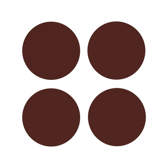 Rateoe Brown Drawing Drink Coasters Set of 4 Leather Coasters Spill Protection for Table Desk,Durable and Non Slip Leather Coaster ,4 Inches Drink Mats-Round Shape