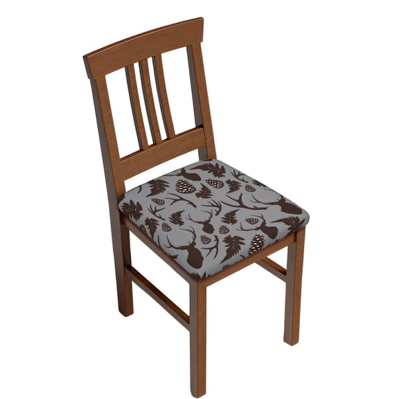 Rateoe Brown Moose with Pinecones Pattern Square Couch Cushion Covers, Sofa Furniture Protector Slipcover with Bottom Tie rope, Soft Non-Slip Non-Wrinkle Non-Sticky-Two Pieces