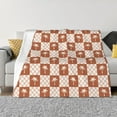 thumbnail image 1 of Rateoe Brown Palms Pattern Flannel Throw Blanket, Ultra-soft Blanket for Bed, Couch, Car, Hypoallergenic Anti-pilling blanket-50"x40"(Horizontal), 1 of 6