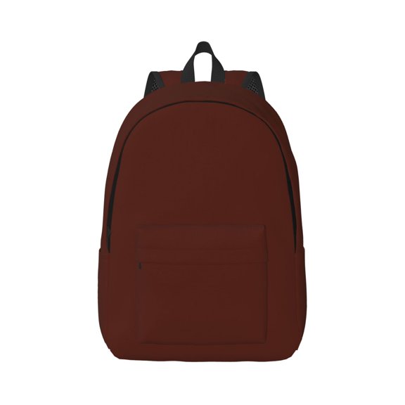 Rateoe Brown Pattern Canvas College Laptop Backpack,Travel Daypack,Durable Rucksack Travel Notebook Bag School Backpack Book Bag for Men Women-Small