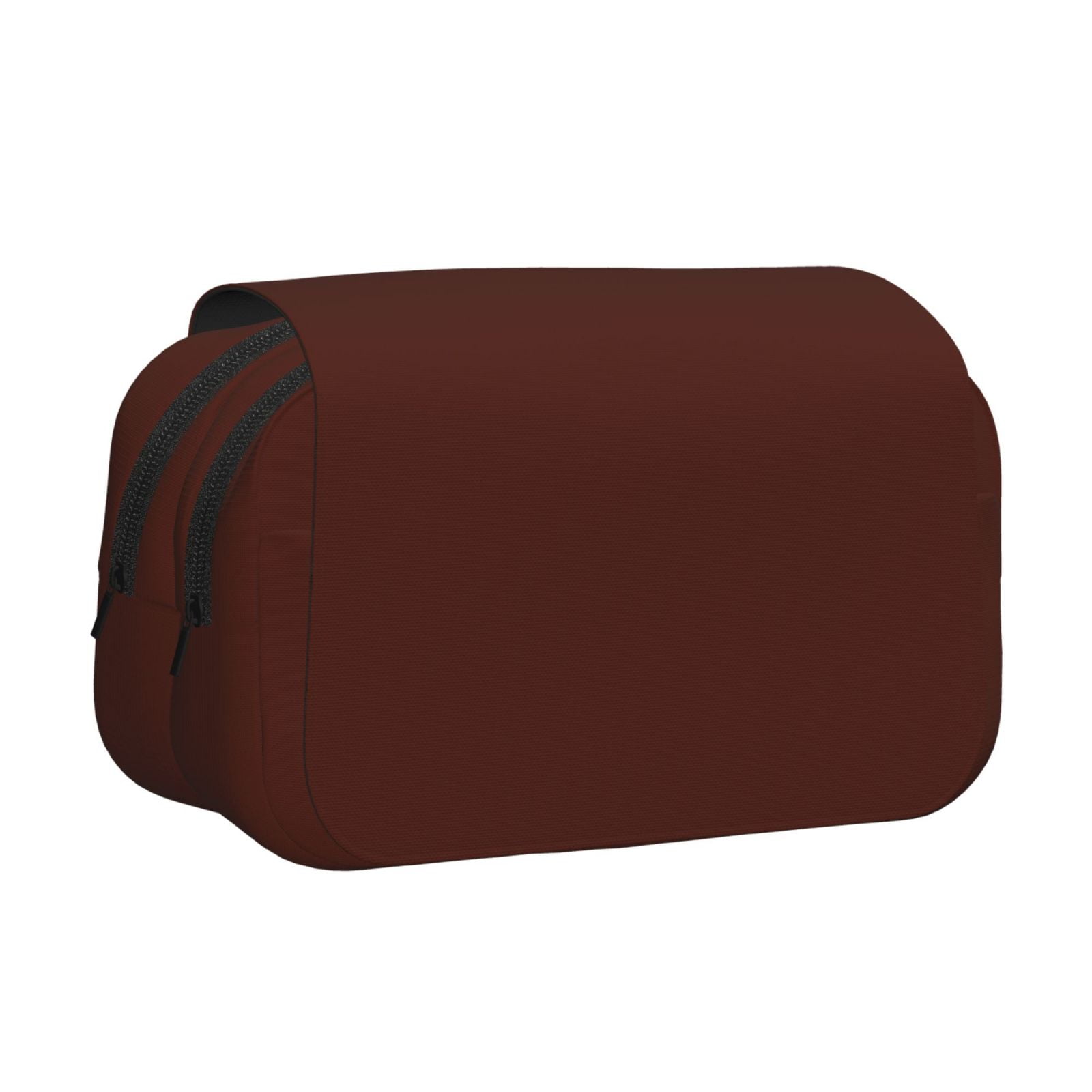 Rateoe Brown Pattern Double Clamshell Pen Case, Storage Organizer with Two Zipper Compartments– Holds Up to 50 Pencils & Pens