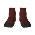thumbnail image 1 of Rateoe Brown Pattern Quarter Crew Socks,Toe Seamed Ankle Socks,Cotton Cushioned Breathable Athletic Crew Sports Socks, 1 of 7