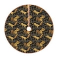 Rateoe Brown Squirrel with Plants Pattern Christmas Tree Skirt with