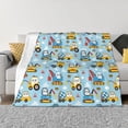 thumbnail image 1 of Rateoe Building Truck Pattern Flannel Throw Blanket, Ultra-soft Blanket for Bed, Couch, Car, Hypoallergenic Anti-pilling blanket-60"x50"(Horizontal), 1 of 6