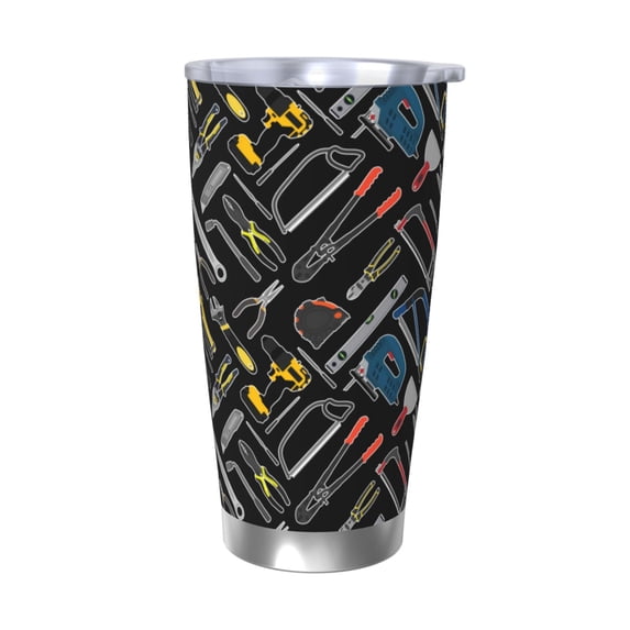 Rateoe Building hand tools Printed Car Guy Gifts for Men Women Tumbler - 20oz/590ml Double Wall Vacuum Insulated Stainless Steel Travel Tumbler Cups with Lid & Straw-Without Straw