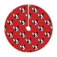 thumbnail image 1 of Rateoe Bulldog Red Pattern Christmas Tree Skirt with Ties , Christmas Tree Decorations, Farmhouse Christmas Decor Xmas Holiday Decorations-30", 1 of 6