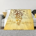thumbnail image 1 of Rateoe Bunch of Grapes Pattern Flannel Throw Blanket, Ultra-soft Blanket for Bed, Couch, Car, Hypoallergenic Anti-pilling blanket-40"x30"(Horizontal), 1 of 6