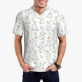 thumbnail image 1 of Rateoe Bunny And Bird Pattern Men's Short Sleeve Polo Shirts, Golf Polo Shirts Short Sleeve Performance Moisture Wicking Dry-Medium, 1 of 6