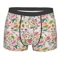thumbnail image 1 of Rateoe Bunny Floral Mens Boxer Briefs Poly Spandex Performance Boxer Briefs Underwear Hem Boxer Briefs - Large, 1 of 8