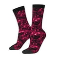 thumbnail image 1 of Rateoe Burgundy Tie Dye for Women Casual Calf Socks - Cute Crew Socks - Thin Soft Above Ankle Socks Size 5-11, 1 of 6