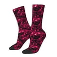 thumbnail image 1 of Rateoe Burgundy Tie Dye for Women Casual Calf Socks - Cute Crew Socks - Thin Soft Above Ankle Socks Size 5-11, 1 of 6