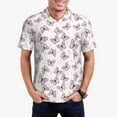 thumbnail image 1 of Rateoe Butterflies (2) Pattern Men's Short Sleeve Polo Shirts, Golf Polo Shirts Short Sleeve Performance Moisture Wicking Dry-3X-Large, 1 of 6
