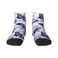 thumbnail image 1 of Rateoe Butterflies Pattern Quarter Crew Socks,Toe Seamed Ankle Socks,Cotton Cushioned Breathable Athletic Crew Sports Socks, 1 of 7