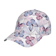 Rateoe Butterflies in Pastel Pattern Baseball Cap Outdoor Cap Mountain Dad Hat - Unstructured Soft Cotton Cap-Adjustable UV Protection Cap