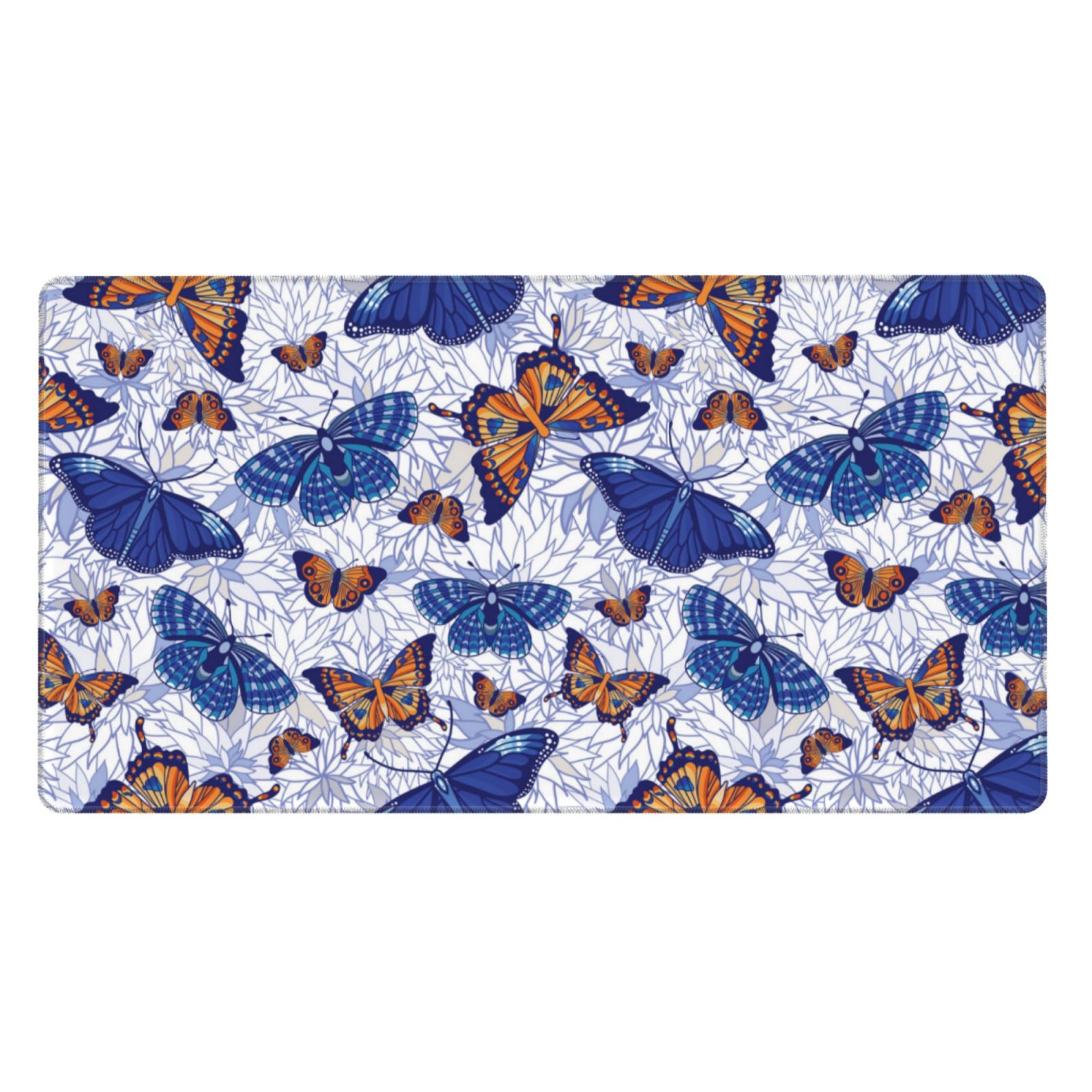 Rateoe Butterflies1 Print Mouse Pad - Extended Large Gaming Mousepad,Non-Slip Stitched Edge,16x29.5 Inch