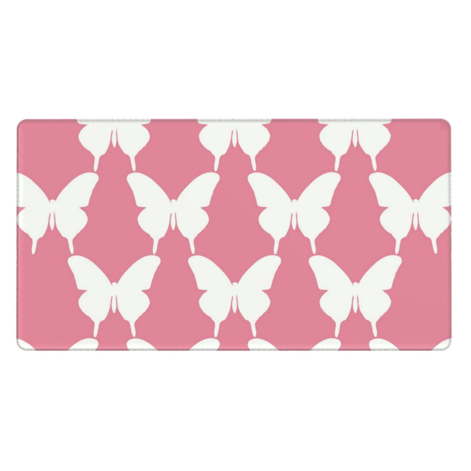 Rateoe Butterfly 2 Print Mouse Pad - Extended Large Gaming Mousepad,Non-Slip Stitched Edge,16x29.5 Inch