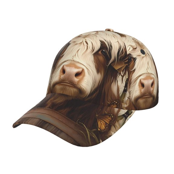Rateoe Butterfly Cow Barrel Pattern Mens Baseball Cap  Adjustable Curved Brim Hat, Soft Cotton Sports Cap for Outdoor, Casual, and Everyday Wear, Comfortable & Breathable