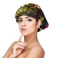 thumbnail image 1 of Rateoe Butterfly Flower Plant Skull Pattern Silk Satin Hair Bonnet for Sleeping, Adjustable Sleep Cap Turban for Women , Curly Straight Hair Long Large Braid, 1 of 6