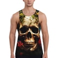 thumbnail image 1 of Rateoe Butterfly Flower Plant Skull Pattern Sleeveless Gym Shirt Muscle Tee Breathable Workout Shirt Slim-Fit Tank Quick Dry Fit Muscle Tank Top Bodybuilding Sleeveless T Shirt-Medium, 1 of 7