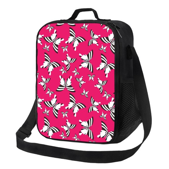 Rateoe Butterfly Lunch Bag Reusable Lunch Box with Shoulder Straps for Men Women Insulated Portable Lunchbox for adults Suitable for School Work Picnic