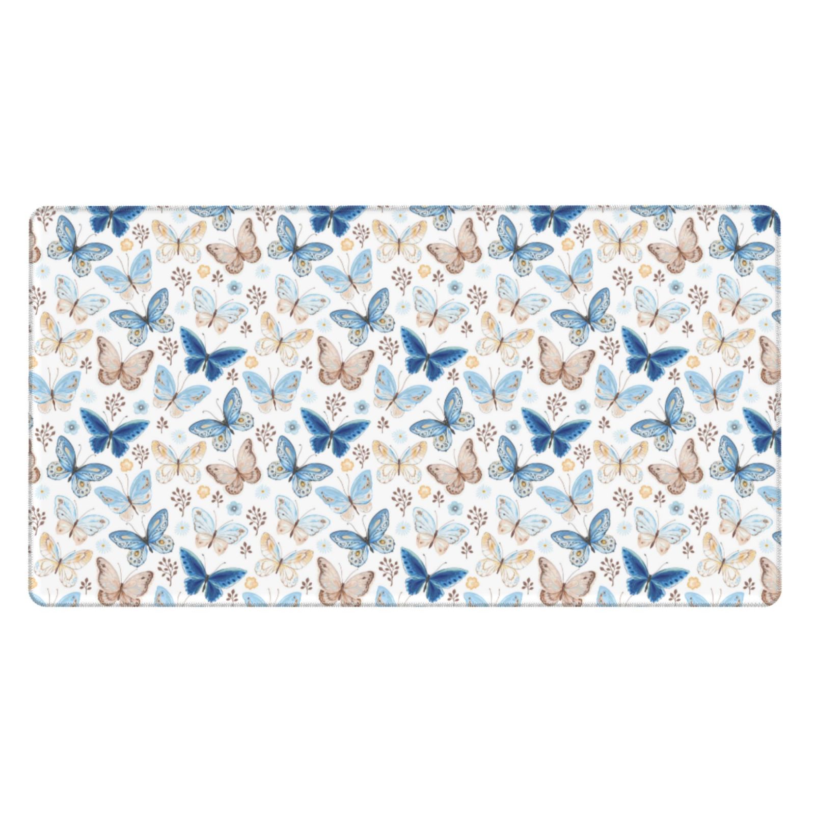 Rateoe Butterfly Print Mouse Pad - Extended Large Gaming Mousepad,Non-Slip Stitched Edge,16x29.5 Inch