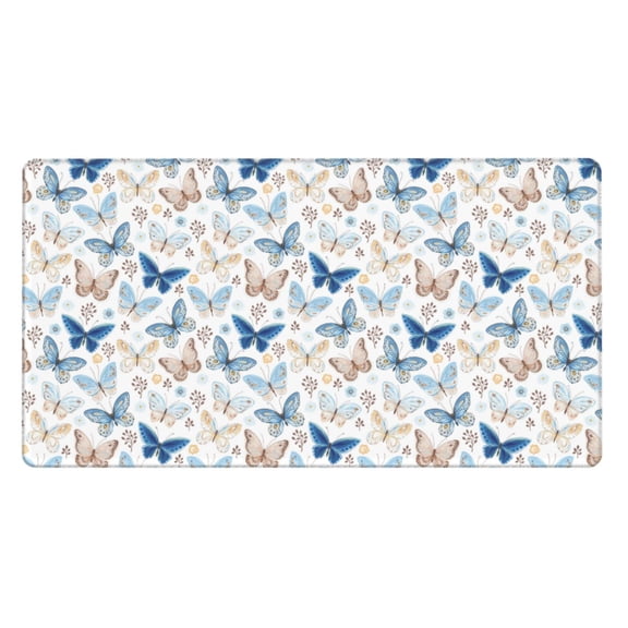 Rateoe Butterfly Print Mouse Pad - Extended Large Gaming Mousepad,Non-Slip Stitched Edge,16x29.5 Inch