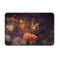 thumbnail image 1 of Rateoe Butterfly Sitting on a Flower Pattern Flannel Door Mat Indoor Outdoor Entrance, Waterproof All-Weather Doormat,Fade Resistant, Low Profile Entryway Mat 16x24in, 1 of 7