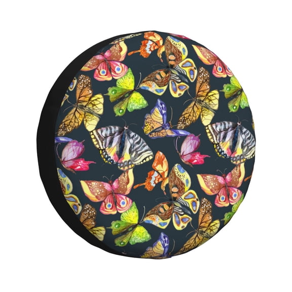 Rateoe Butterfly Wild Insect Pattern Tire Cover Wheel Protectors Weatherproof Wheel Covers Universal Fit for Trailer Rv SUV Truck Camper Travel Trailers Accessories-14 inch