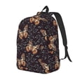 thumbnail image 1 of Rateoe Butterfly1 Pattern Durable Canvas Backpack for Men & Women – Stylish & Lightweight – Adjustable Straps, Multiple Pockets – Fits 15-17 Inch LaptopsMedium, 1 of 5