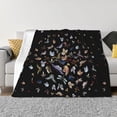 thumbnail image 1 of Rateoe Butterfly1 Pattern Flannel Throw Blanket, Ultra-soft Blanket for Bed, Couch, Car, Hypoallergenic Anti-pilling blanket-60"x50"(Horizontal), 1 of 6