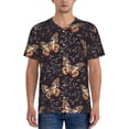 thumbnail image 1 of Rateoe Butterfly1 Pattern Men’s Baseball Short Sleeve Polo Shirt, Midweight Men's Shirt Golf Shirt Polo Shirts Quick Dry Short-X-Large, 1 of 7