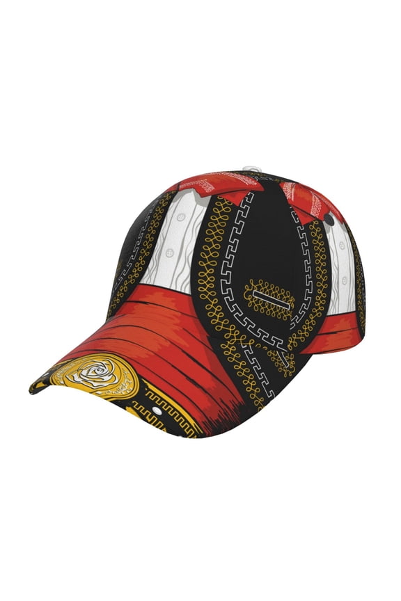 CHARRO SUIT Pattern Mens Baseball Cap Adjustable Curved Brim Hat, Soft Cotton Sports Cap for Outdoor, Casual, and Everyday Wear, Comfortable & Breathable