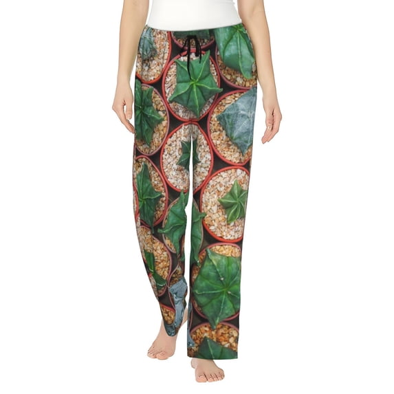 Rateoe Cactus 4 Pattern Women’s Ultra-Soft Comfy Pajama Lounge Pants Sleepwear,Comfortable Lounge Wear,lightweight Pajamas, Casual Home Wear-Small