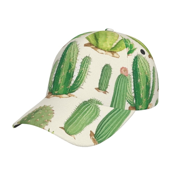 Rateoe Cactus And Succulent Pattern Baseball Cap Outdoor Cap Mountain Dad Hat - Unstructured Soft Cotton Cap-Adjustable UV Protection Cap