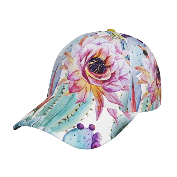Rateoe Cactus Pattern Baseball Cap Outdoor Cap Mountain Dad Hat - Unstructured Soft Cotton Cap-Adjustable UV Protection Cap