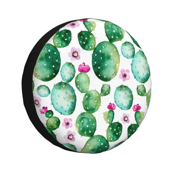 Rateoe Cactus Plants Pattern Tire Cover Wheel Protectors Weatherproof Wheel Covers Universal Fit for Trailer Rv SUV Truck Camper Travel Trailers Accessories-14 inch