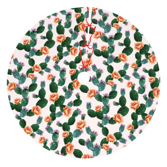 Rateoe Cactuses Print Christmas Tree Skirt 36" for Xmas Holiday New Year Party Circle Tree Mat Ornaments Decoration