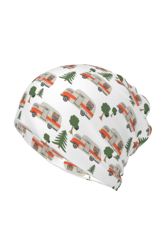 Camp Van Cotton Slouchy Beanie Hat for Men/Women,Lightweight Oversize Large Thin Skull Cap Night Sleeping Cap