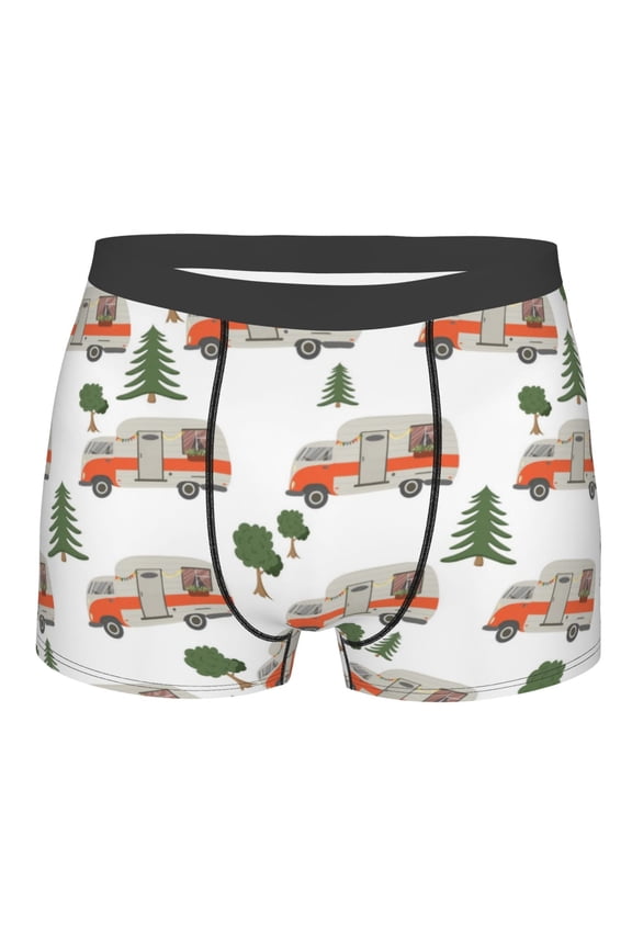 Camp Van Mens Boxer Briefs Poly Spandex Performance Boxer Briefs Underwear Hem Boxer Briefs - Small