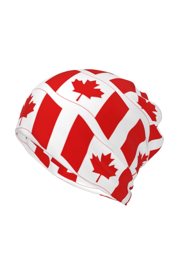 Canada Cotton Slouchy Beanie Hat for Men/Women,Lightweight Oversize Large Thin Skull Cap Night Sleeping Cap